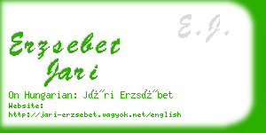 erzsebet jari business card